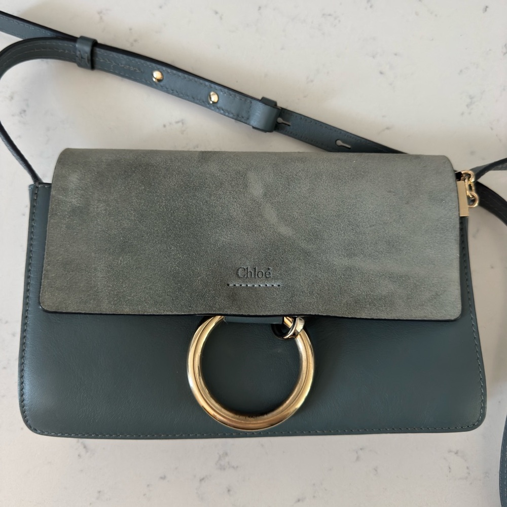 Chloe Small Faye Suede Calfskin Purse - Picture 2 of 9